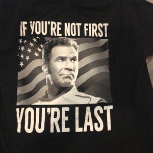 Talladega Nights fans, large black t-shirt.